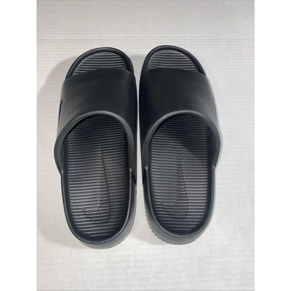 Nike Calm Slide Black Men's Size 9 Women’s Size 10 EUC Pre-owned - Picture 5 of 6